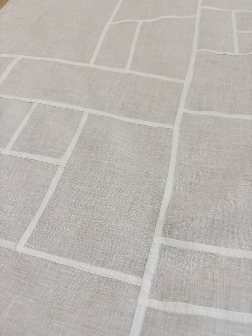 手縫い ポジャギ ベルギーリネン 90×75cm ホワイト