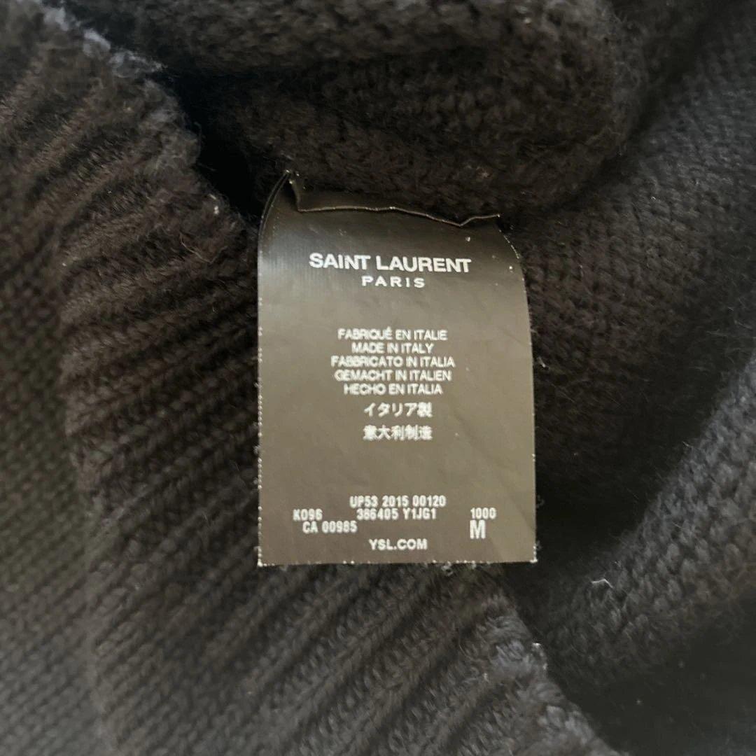 SAINTLAURENTサンローランパリ　ボートネック　ローゲージニット