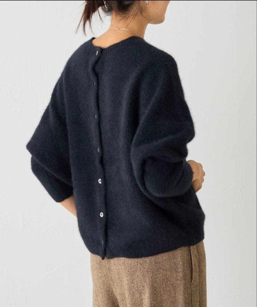 BEARDSLEY FOXウール後ボタンニット