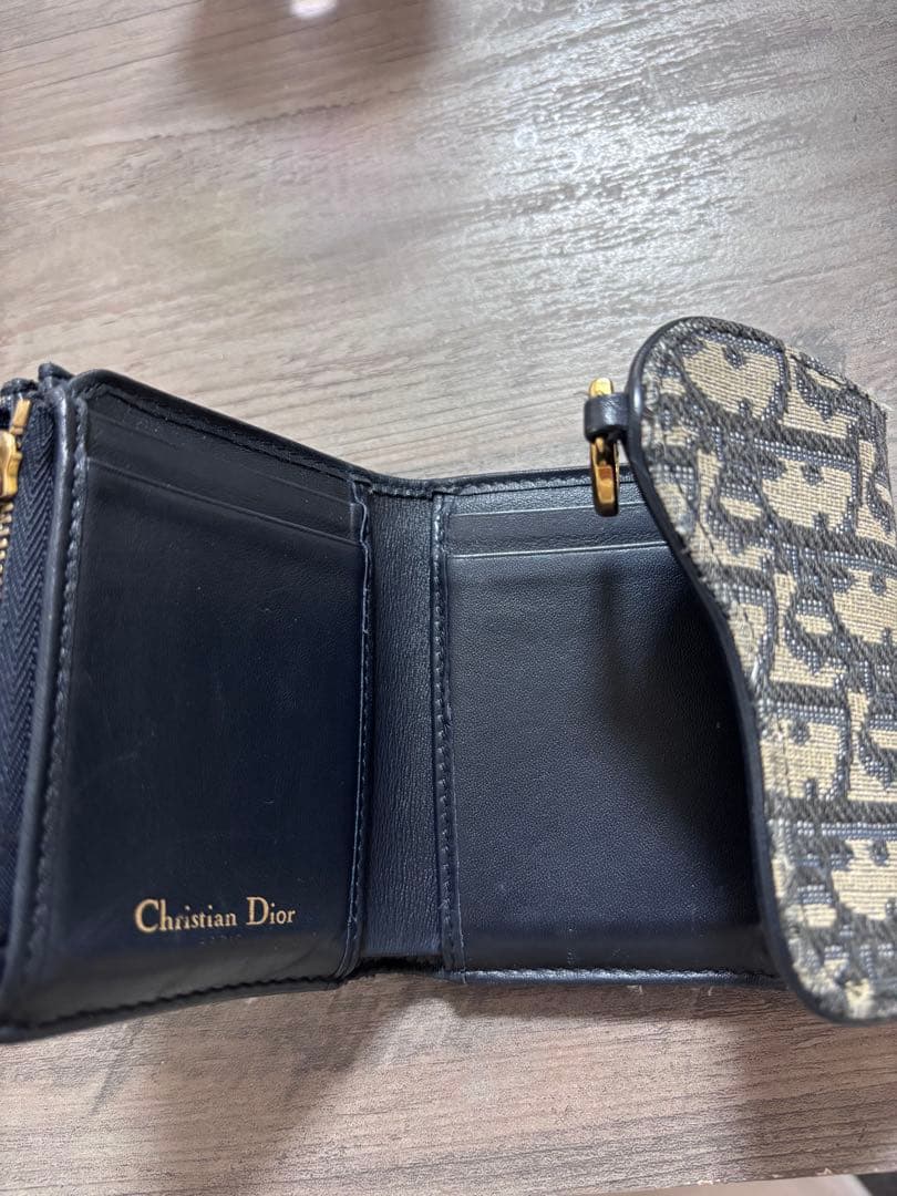 Christian Dior Saddle Lotus ウォレット