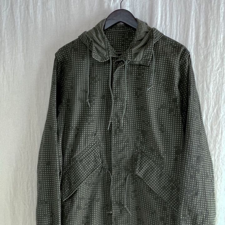 良品 80s US ARMY 米軍 ナイトカモ フィッシュテールパーカー M