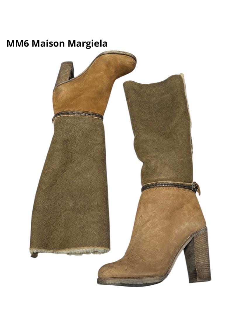 MM6 Maison Margiela 2WAYムートンブーツ ブラウン