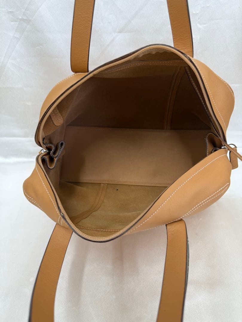 LOEWE ロエベ ボストン ハンドバッグ ステッチ ポーチ付き ベージュ