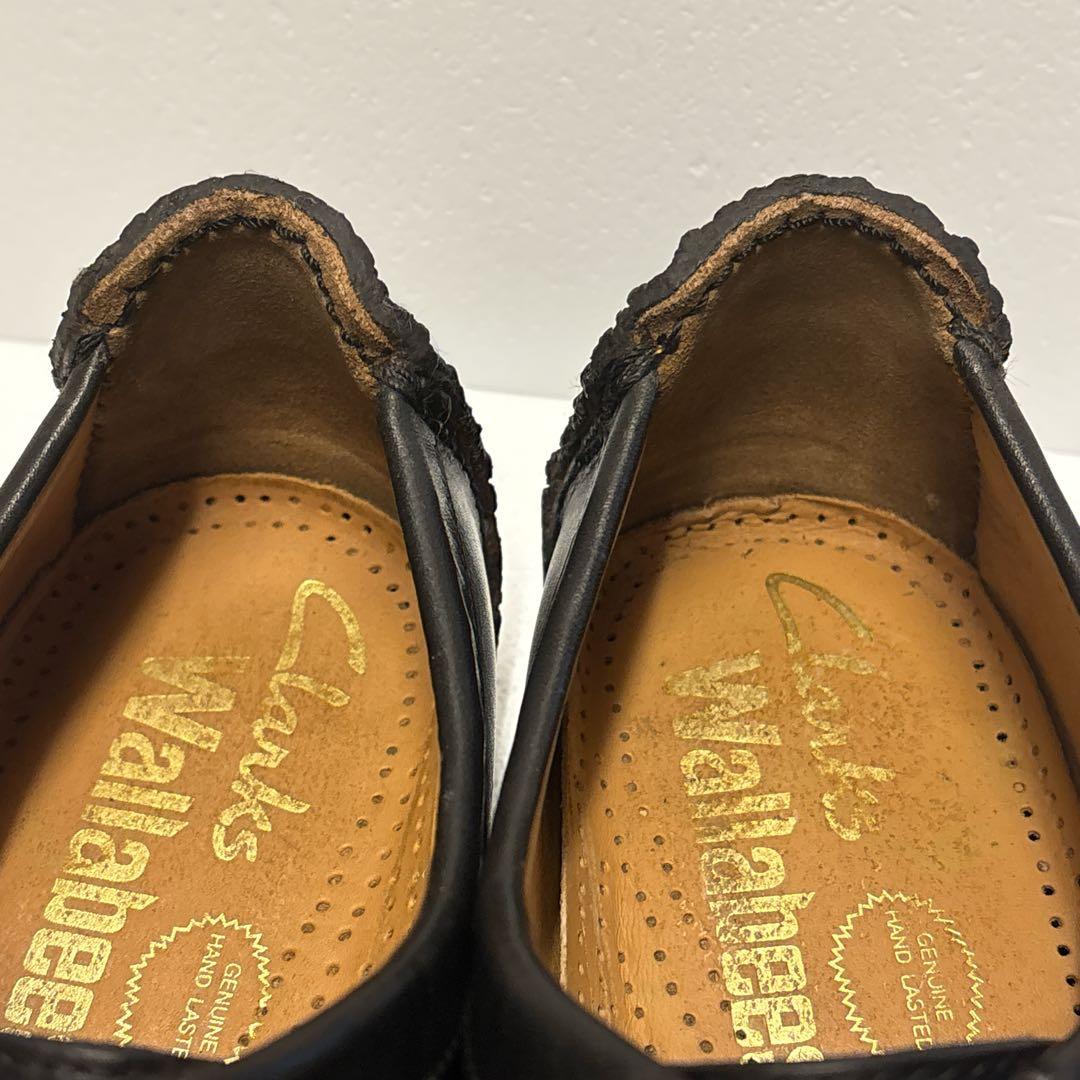 美品【CLARKS】クラークス ナタリー ワラビー レザー ブラック 8 1/2