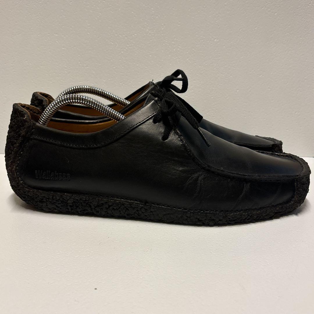 美品【CLARKS】クラークス ナタリー ワラビー レザー ブラック 8 1/2