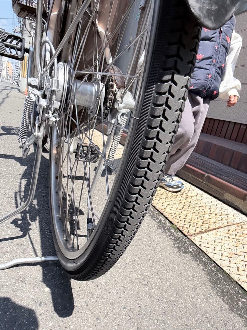 大阪府　Panasonic 電動アシスト自転車 ホワイト　26インチ