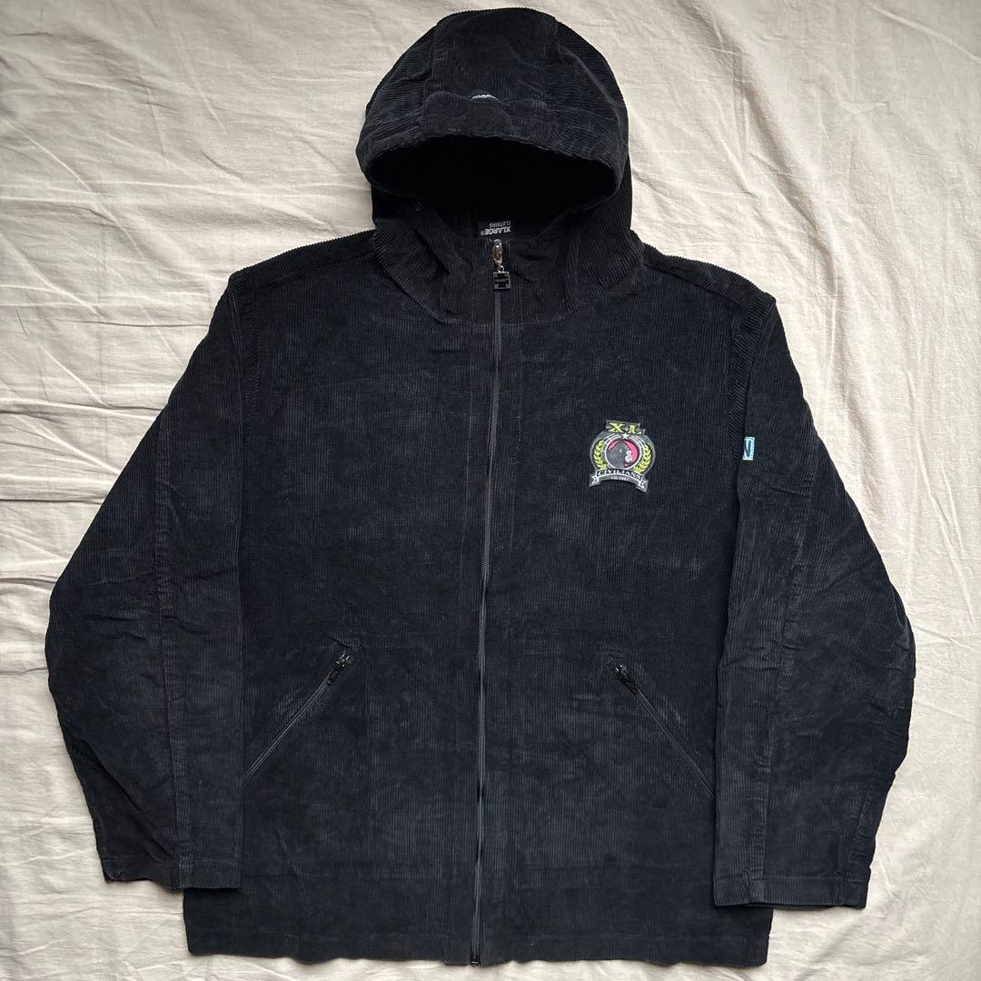 【初期タグ】90s USA製 XLARGE コーデュロイ ブルゾン ブラック