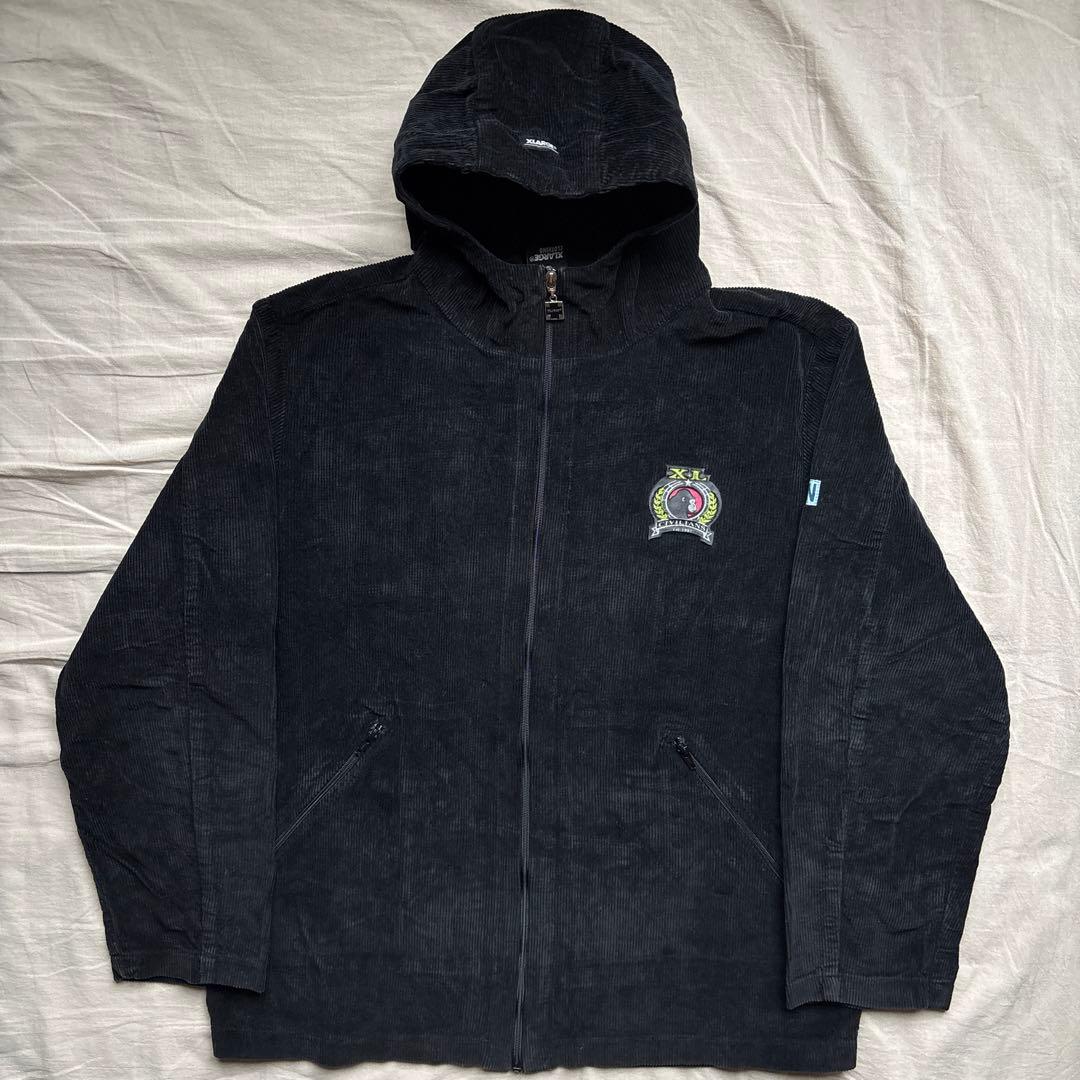 【初期タグ】90s USA製 XLARGE コーデュロイ ブルゾン ブラック