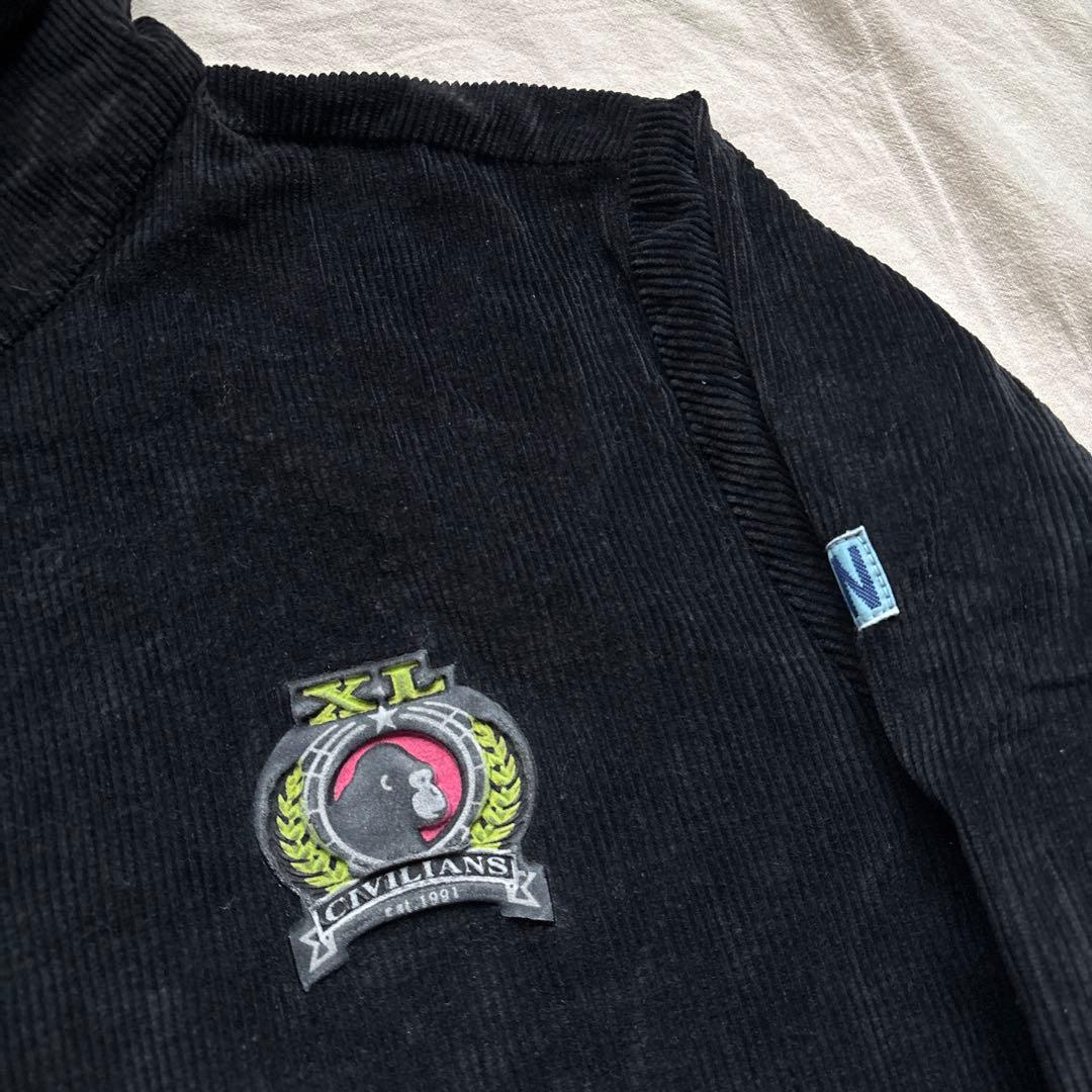 【初期タグ】90s USA製 XLARGE コーデュロイ ブルゾン ブラック