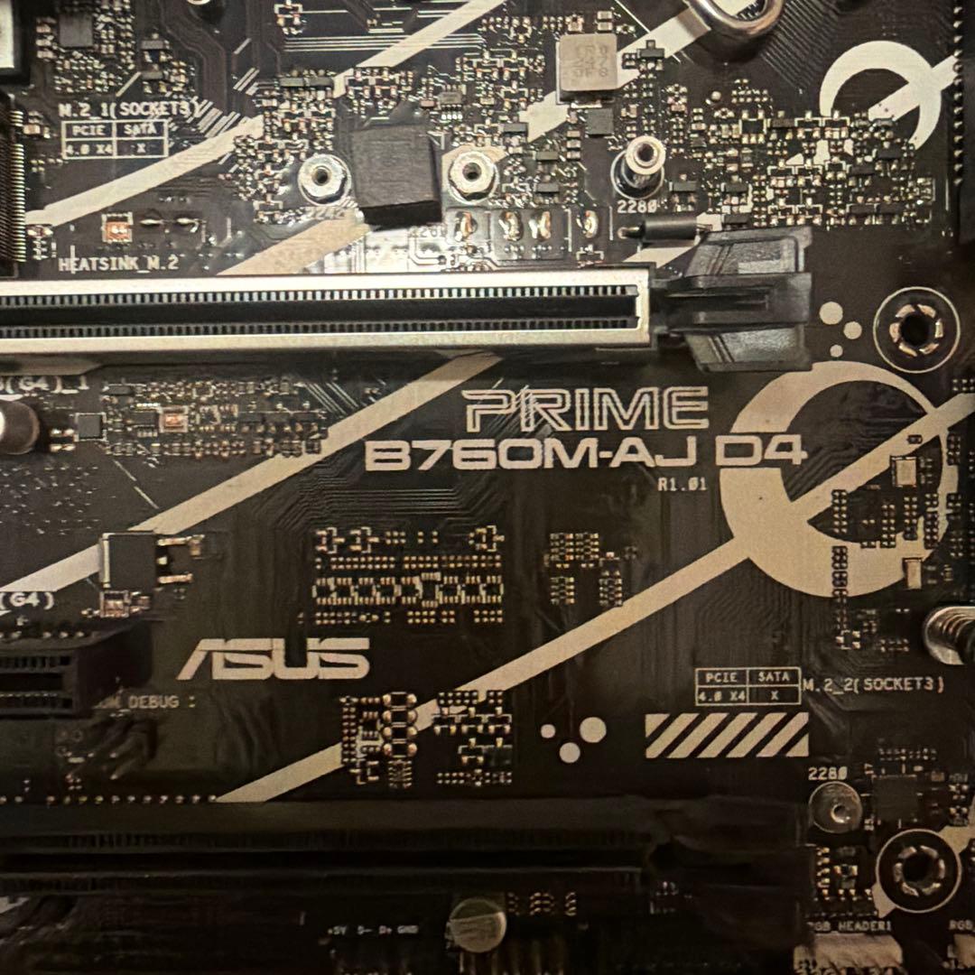 ASUS PRIME B760M-AJ D4 MicroATXマザーボード
