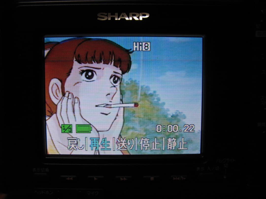 動作OK❗️☆シャープの液晶Hi8/8ミリビデオカメラ・VL-HL15