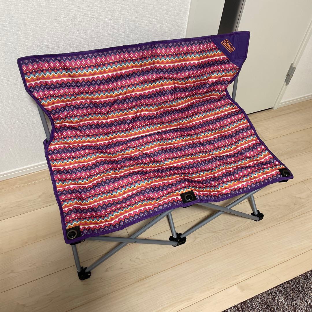 Coleman 折りたたみチェアセット　 フェスウェーブピンク　中古品