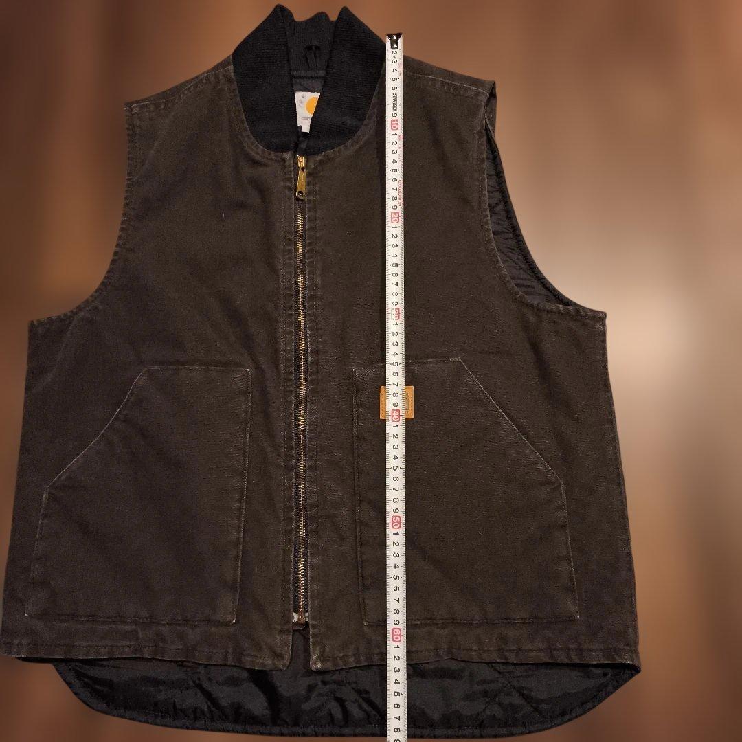 Carhartt ダークブラウン ベスト Lサイズ　dkb