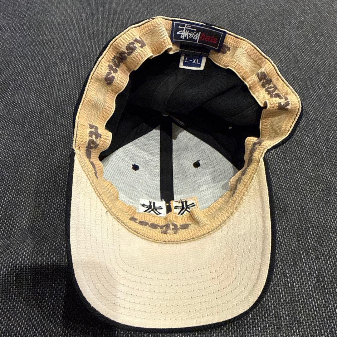市場無old stussy キャップ　紺タグ　90's L-XL 頭囲58cm