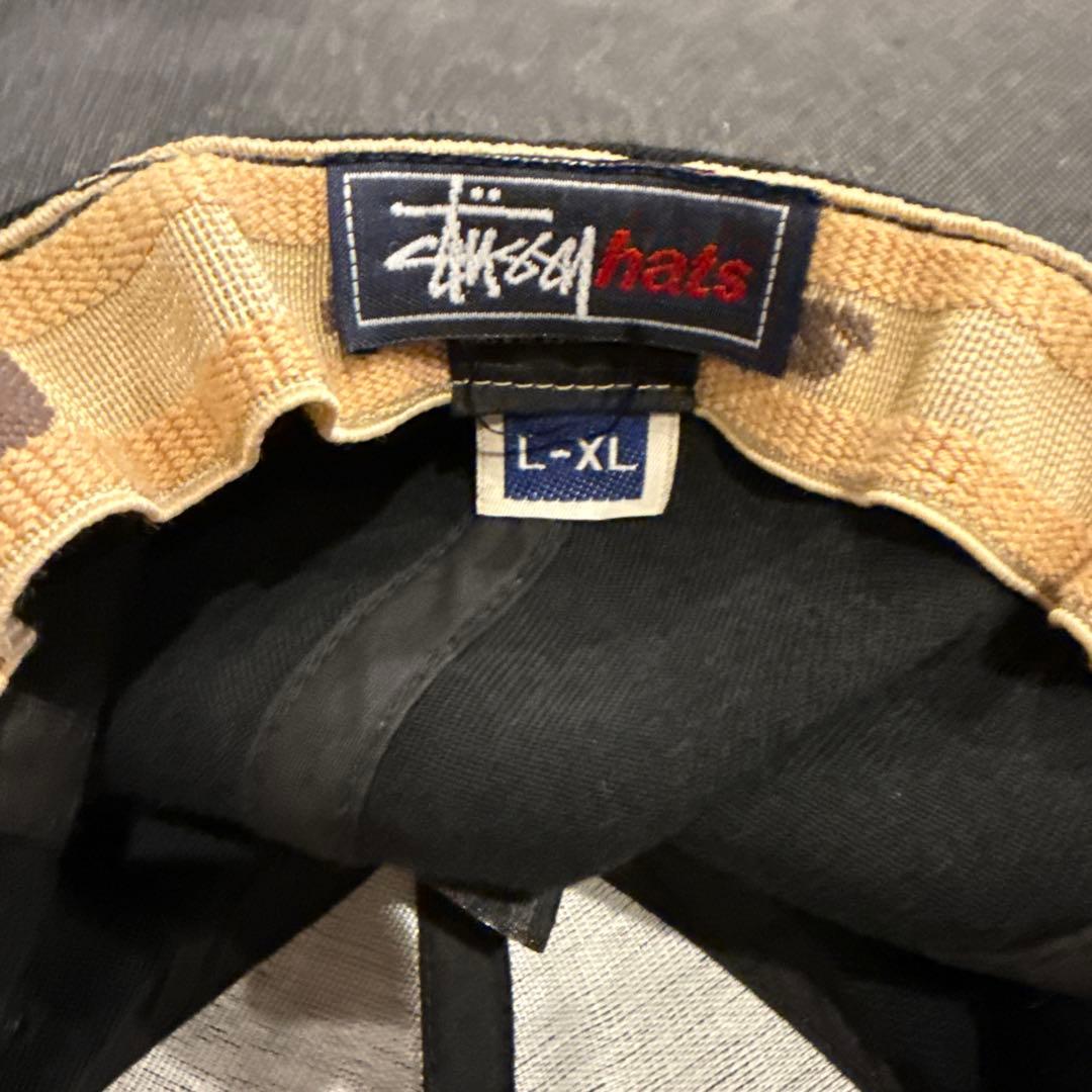 市場無old stussy キャップ　紺タグ　90's L-XL 頭囲58cm