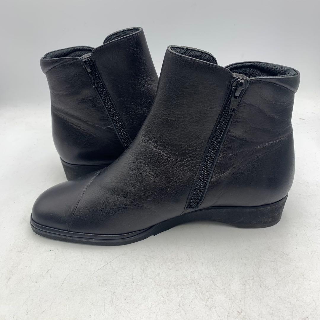 Z467 アシックス ペダラ ショートブーツ 24cm ブラック