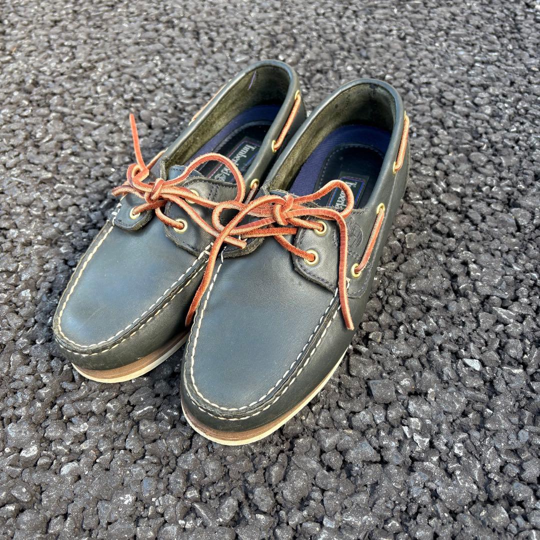 90s Timberland ボートシューズ ブラック archive y2k