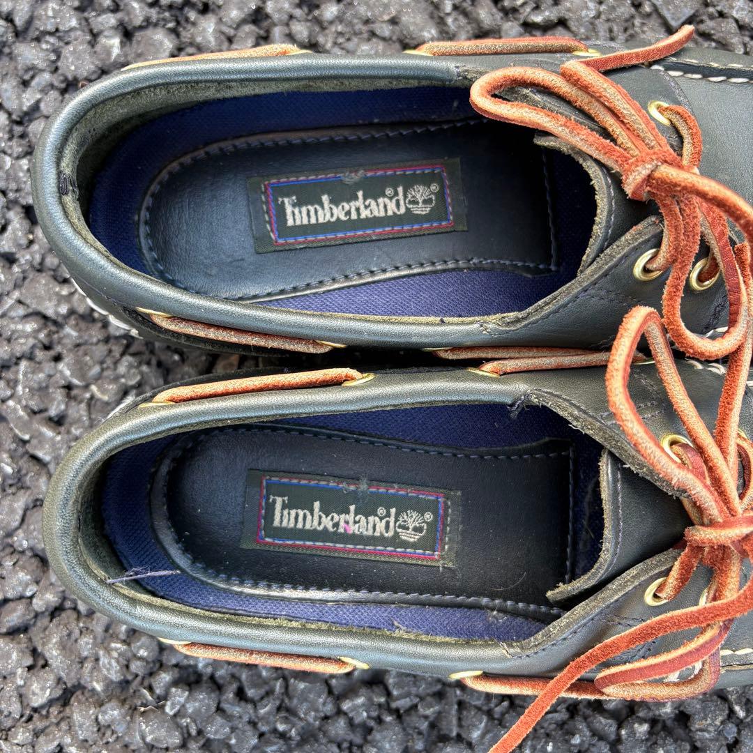 90s Timberland ボートシューズ ブラック archive y2k