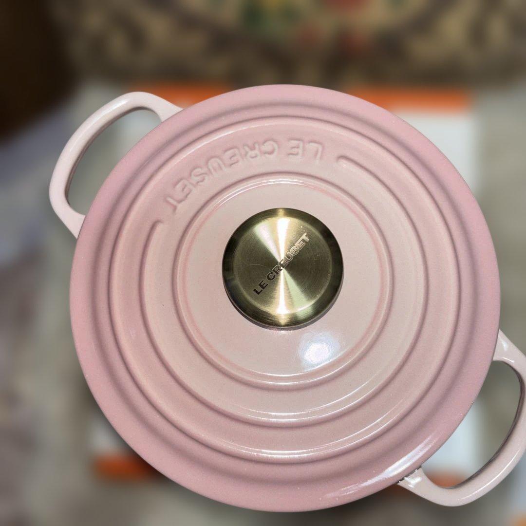 LE CREUSET ピンク 両手鍋　18