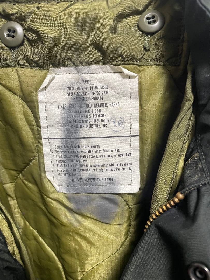 M65 フィッシュテールパーカー フルセット 黒染め モッズコート 米軍実物