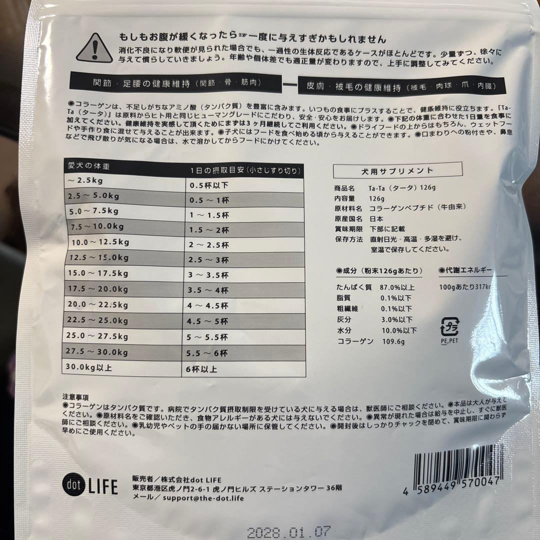 犬用コラーゲンサプリ