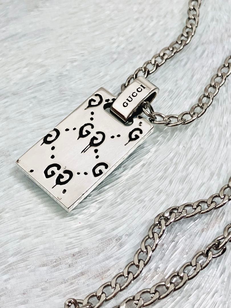 【トップのみ】GUCCI ネックレス トップ925＋社外喜平チェーン 男女兼用