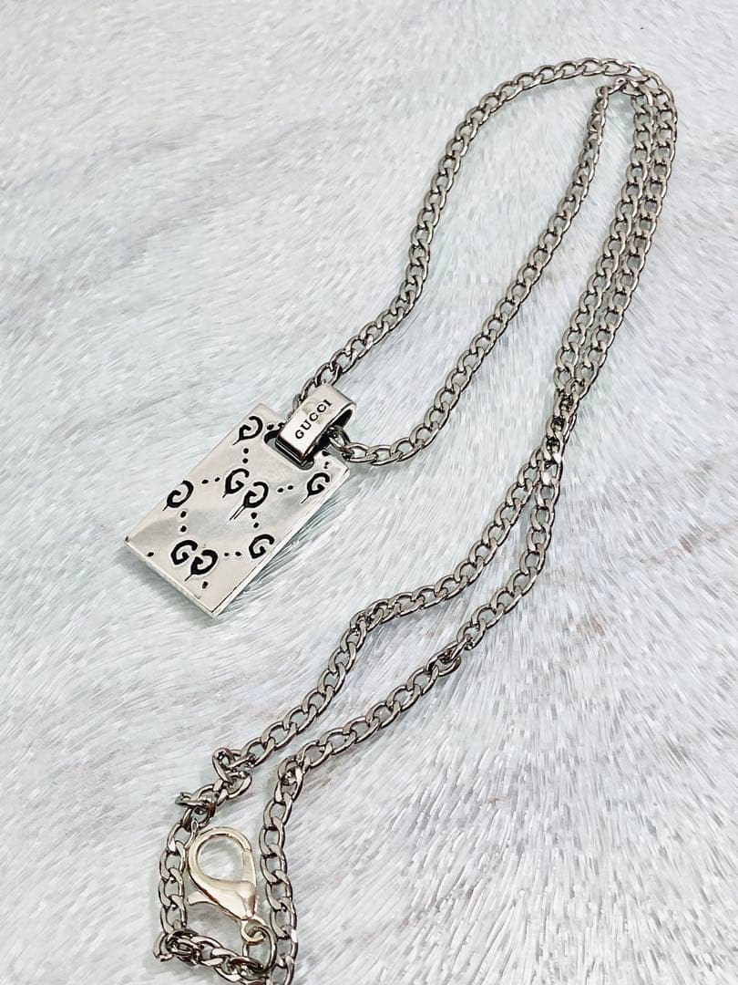 【トップのみ】GUCCI ネックレス トップ925＋社外喜平チェーン 男女兼用
