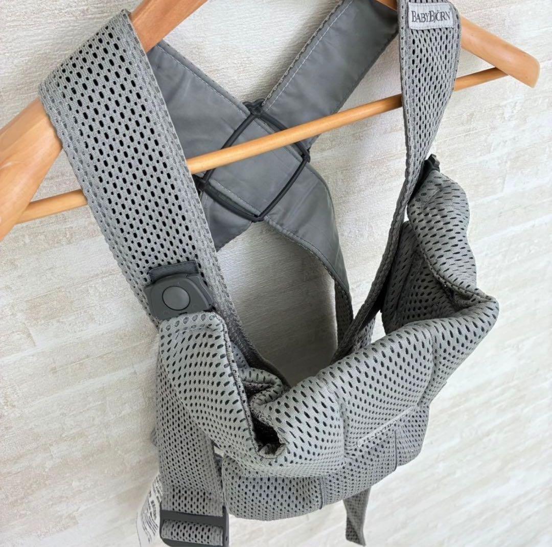 【美品】BABYBJÖRN 抱っこ紐 MINI Air メッシュ　グレー　箱あり