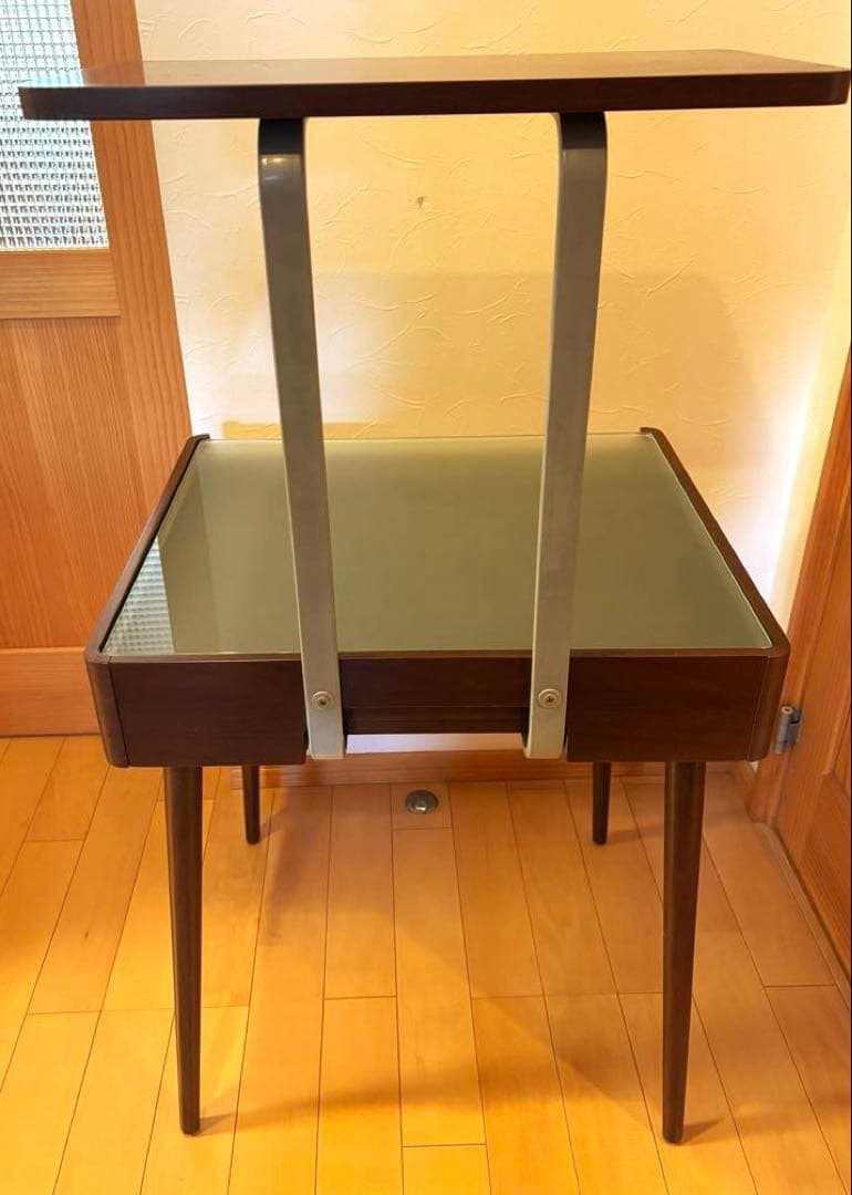 PCデスク　ダークブラウン　木製デスク