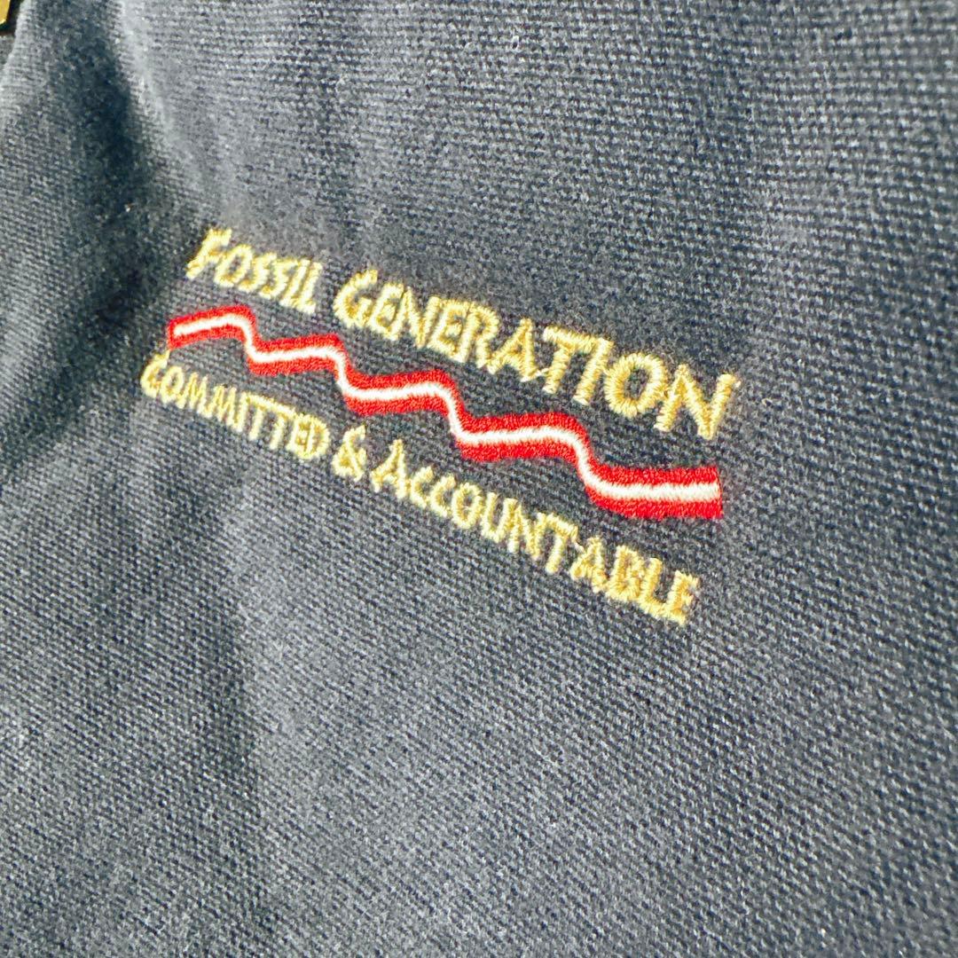 00s USA製 Carhartt 中綿ベスト 企業ロゴ刺繍 ネイビー M L