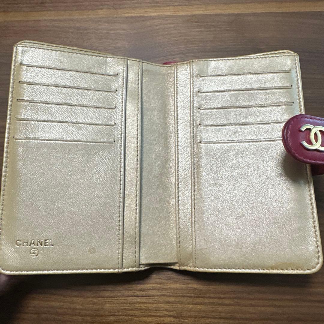 CHANEL カメリア ピンク 二つ折りコンパクト財布　二つ折り財布　フラワー