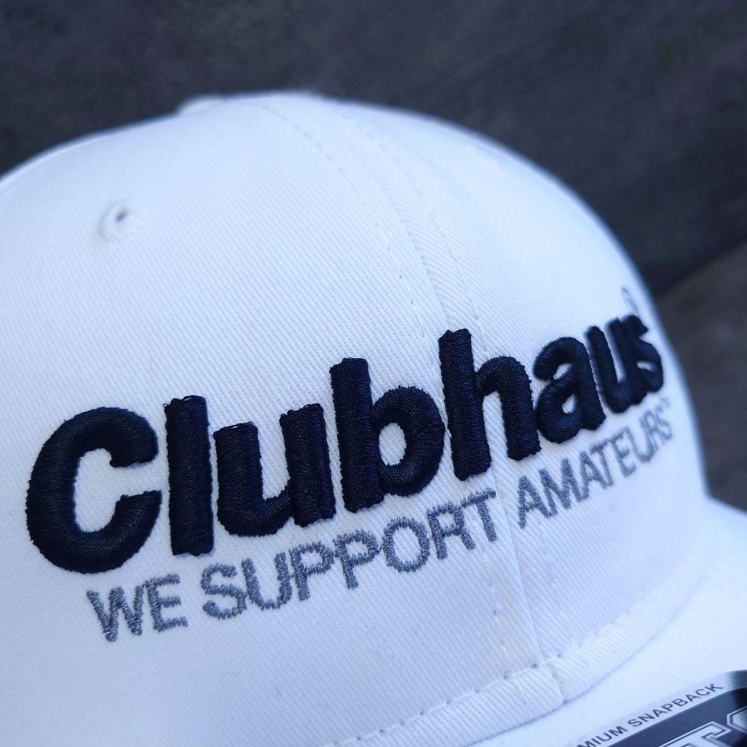 極美品 Clubhaus Golf ロゴキャップ 刺繍ロゴ ホワイト 白 帽子