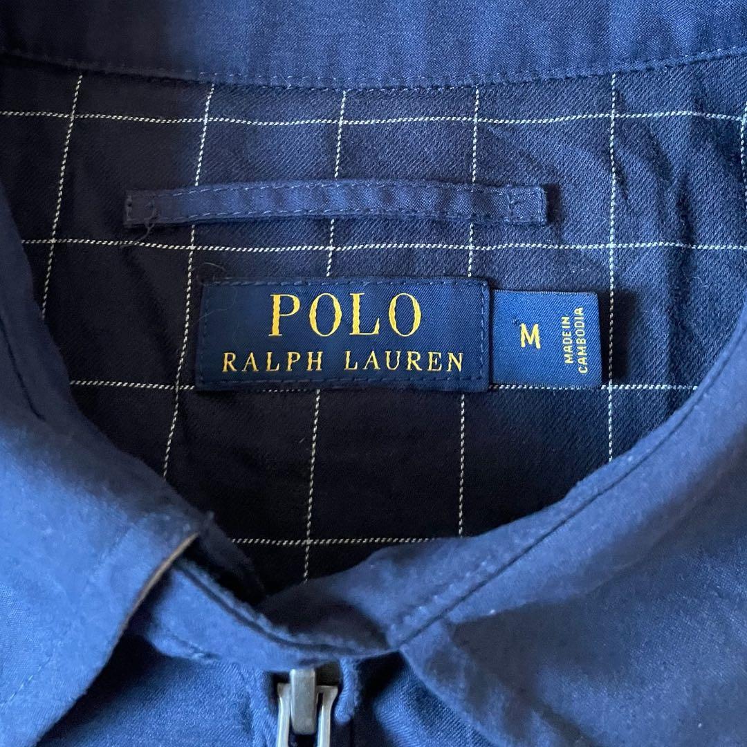 POLO RALPH LAUREN スイングトップ ネイビー M ポニー刺繍