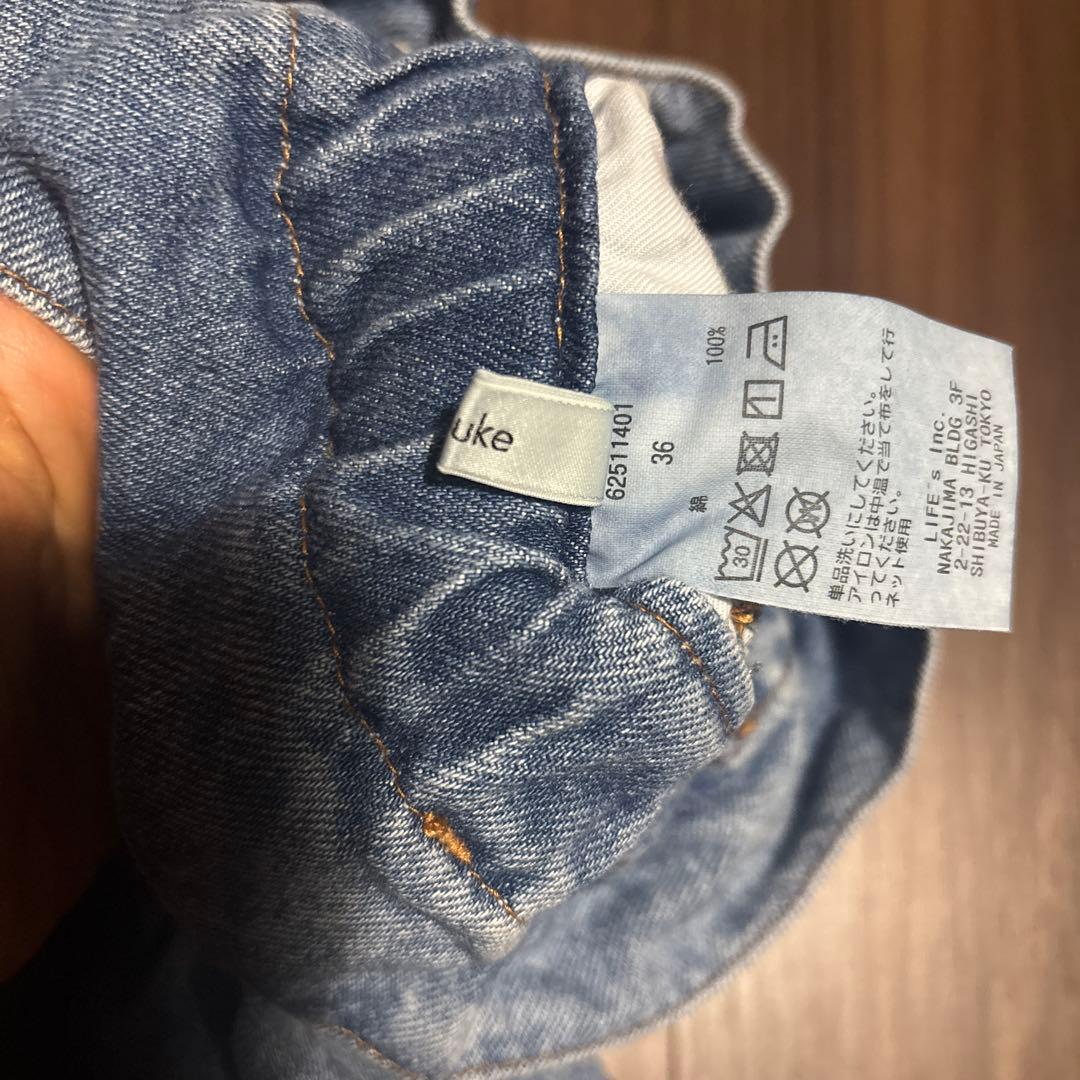 パンツ anuke Waist Tuck Denim