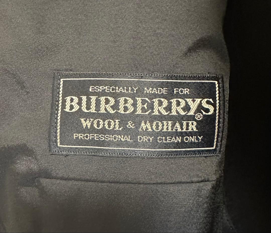 【美品】BURBERRY紺ブレザー ダブル テーラードジャケット Lサイズ