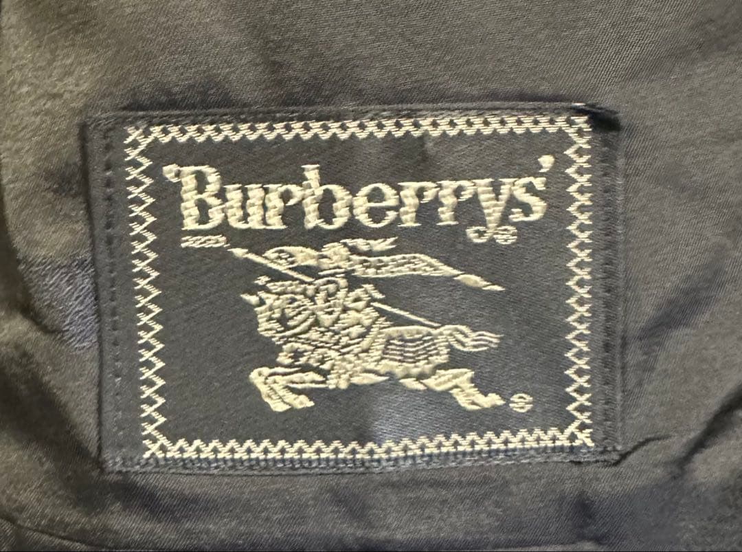 【美品】BURBERRY紺ブレザー ダブル テーラードジャケット Lサイズ