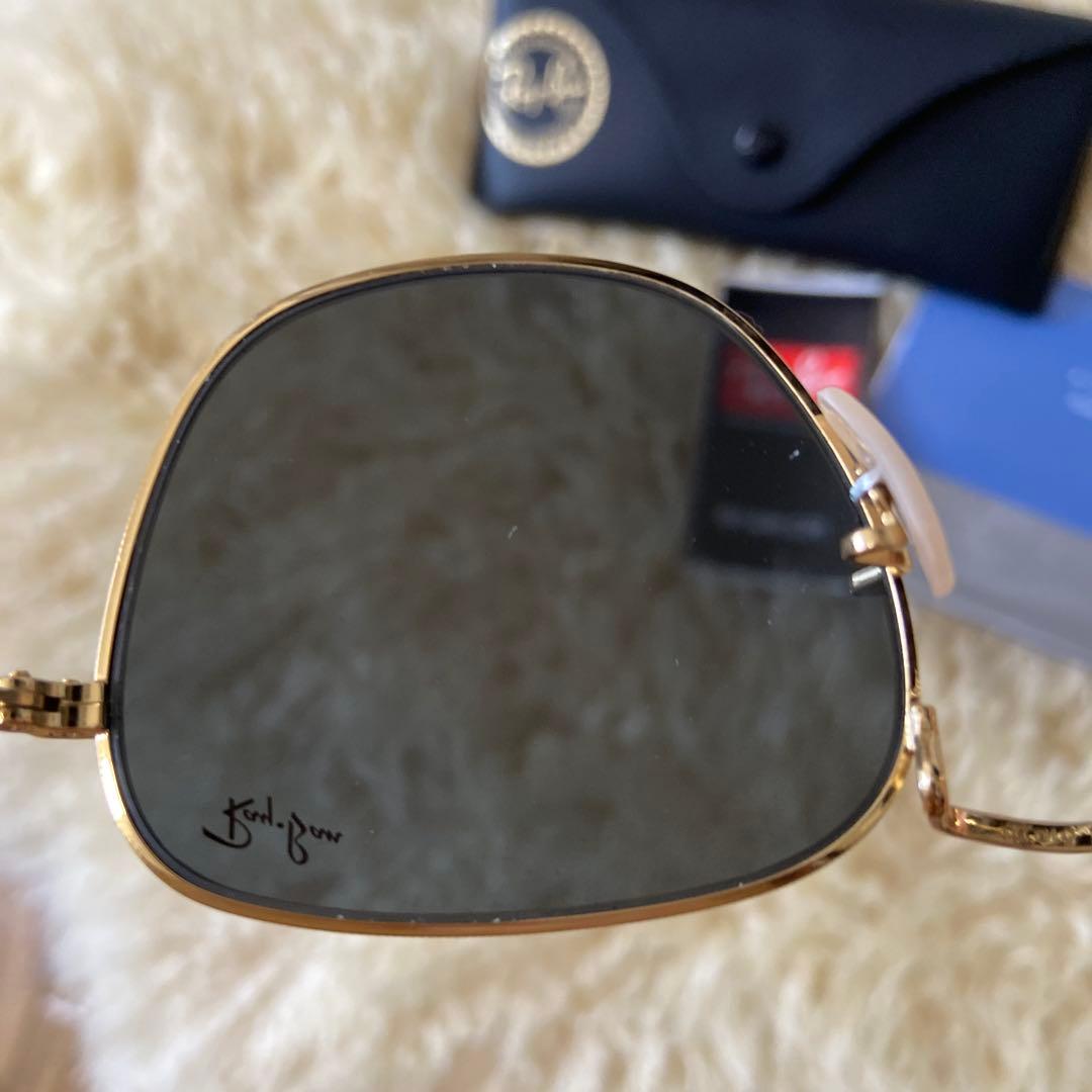 Ray-Ban ラウンド型サングラス ブラック