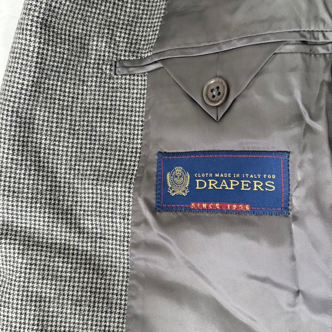 【美品】DRAPERS ハウンドトゥースウールジャケット 46