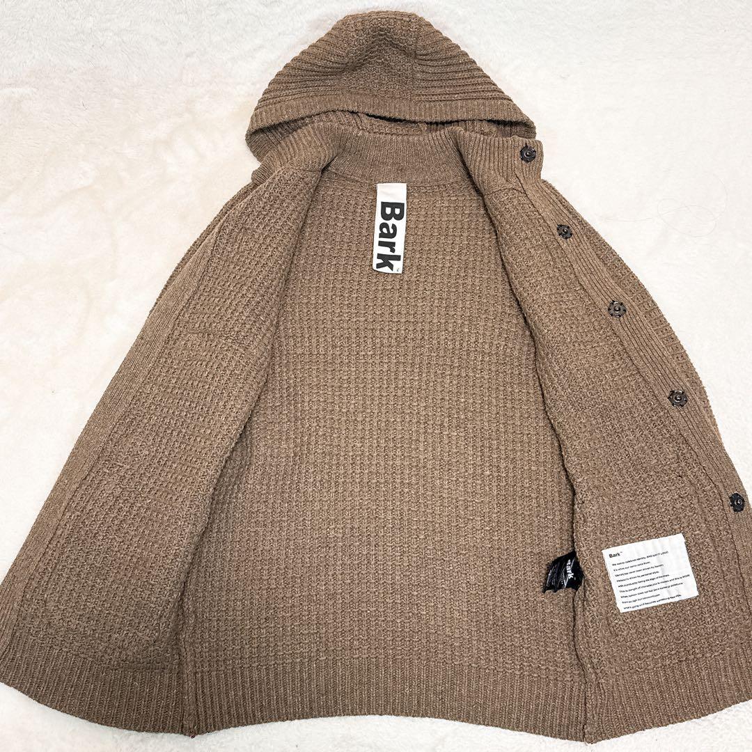 美品✨ バーク Bark ニット ダッフルコート XL ウール 厚手 ブラウン