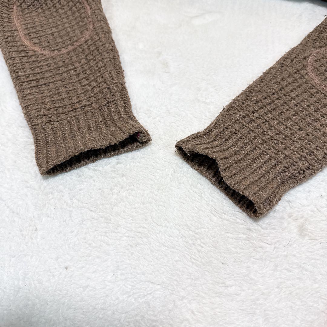 美品✨ バーク Bark ニット ダッフルコート XL ウール 厚手 ブラウン
