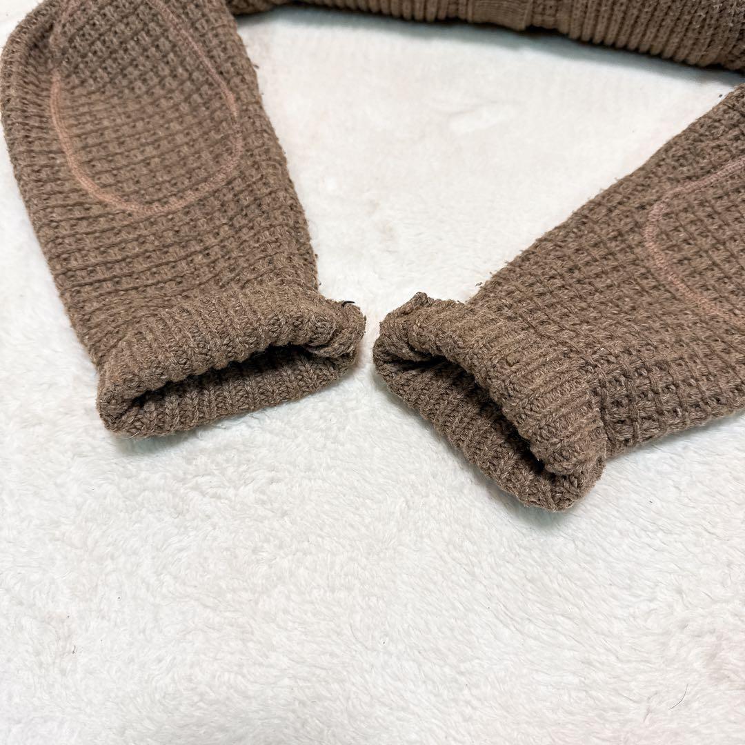 美品✨ バーク Bark ニット ダッフルコート XL ウール 厚手 ブラウン
