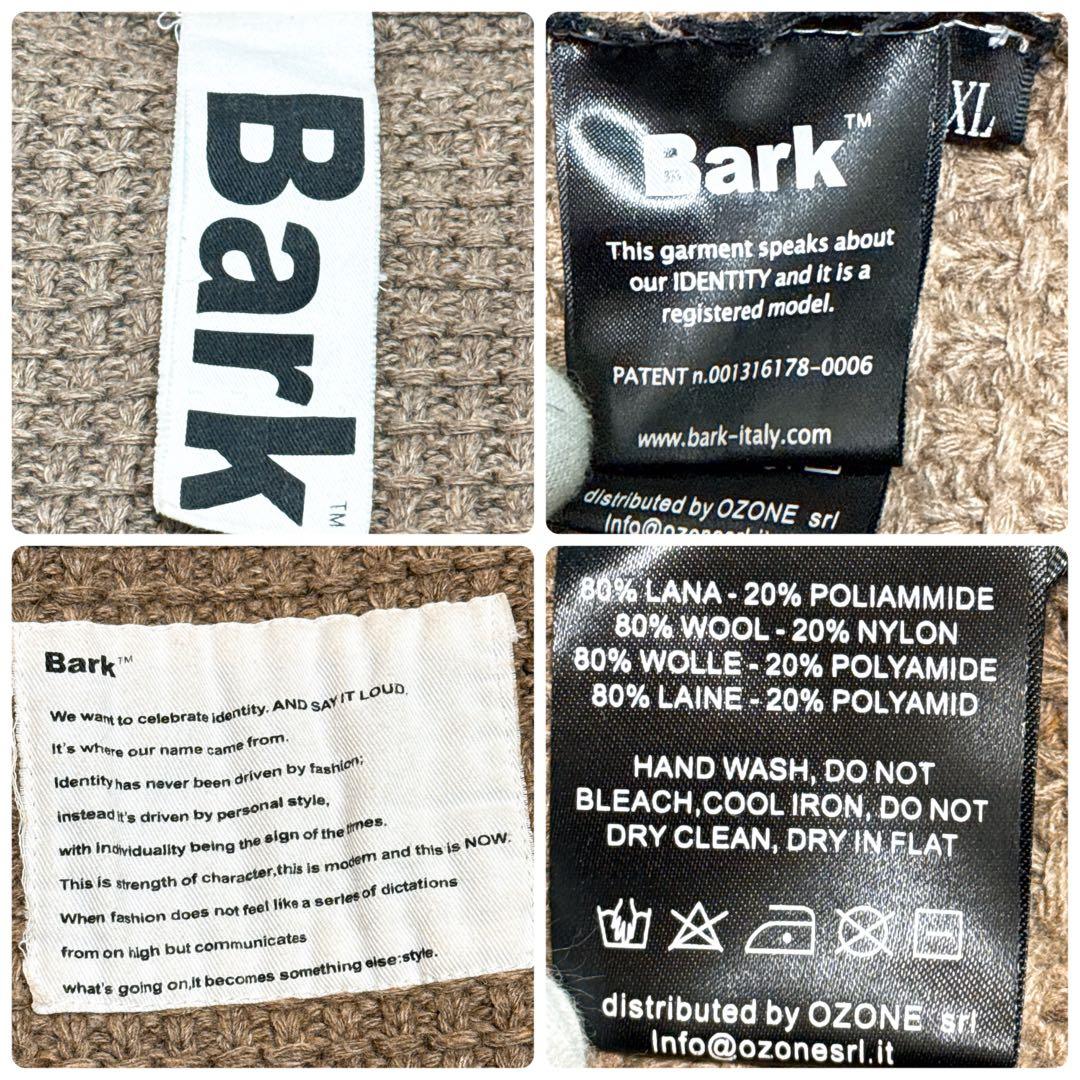 美品✨ バーク Bark ニット ダッフルコート XL ウール 厚手 ブラウン