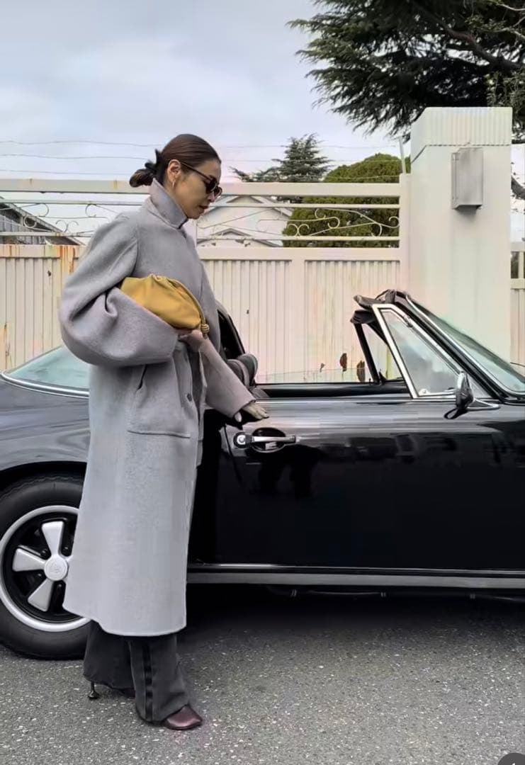LOEWE ロエベ　サーキュラースリーブコート　グレー　32