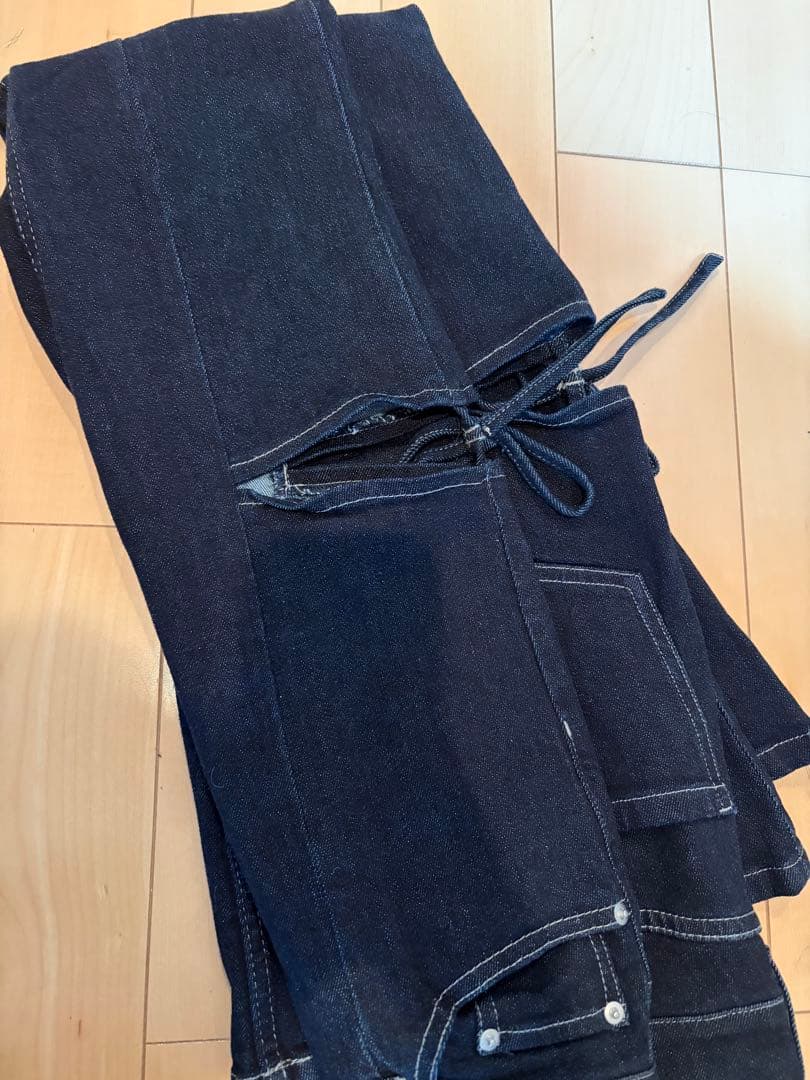 RESEXXY カットアウトリボンデニムパンツ Mインディゴ