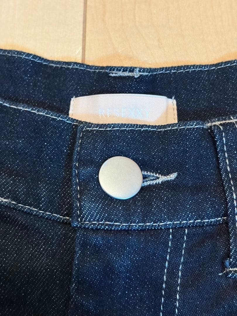 RESEXXY カットアウトリボンデニムパンツ Mインディゴ