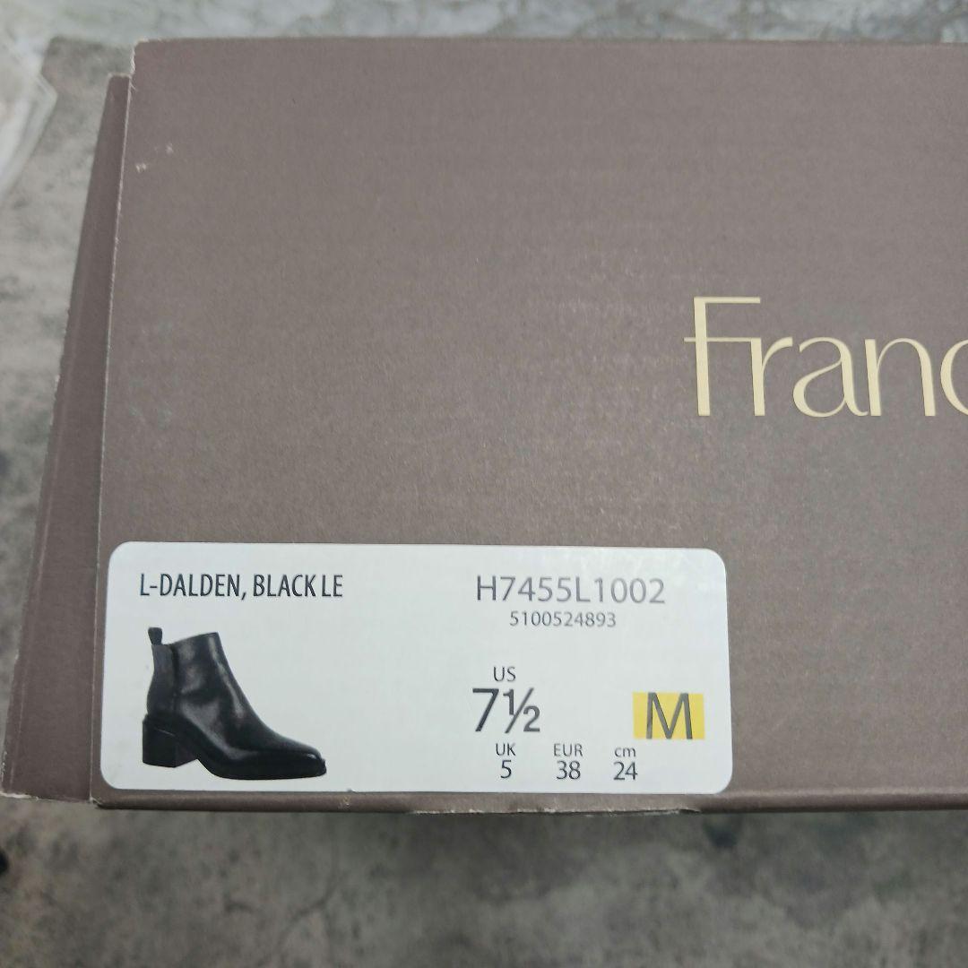​未使用品 フランコサルト L-DALDEN レザー ショートブーツ 黒 24