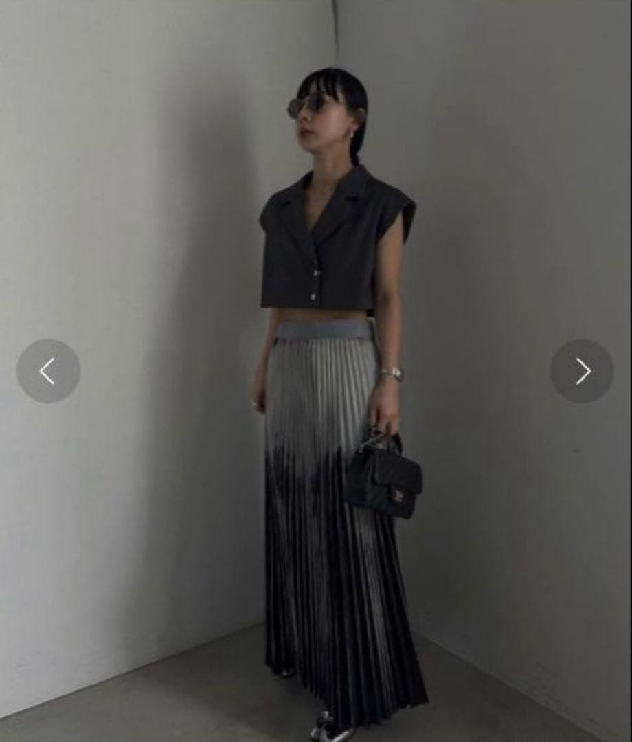 Ameri UNEVEN DYEING PLEATS SKIRT Sサイズ