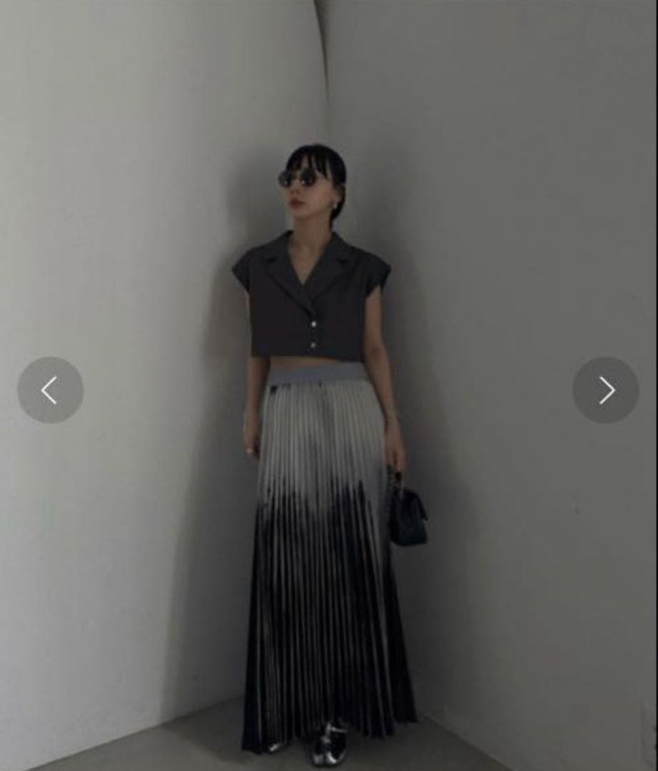 Ameri UNEVEN DYEING PLEATS SKIRT Sサイズ