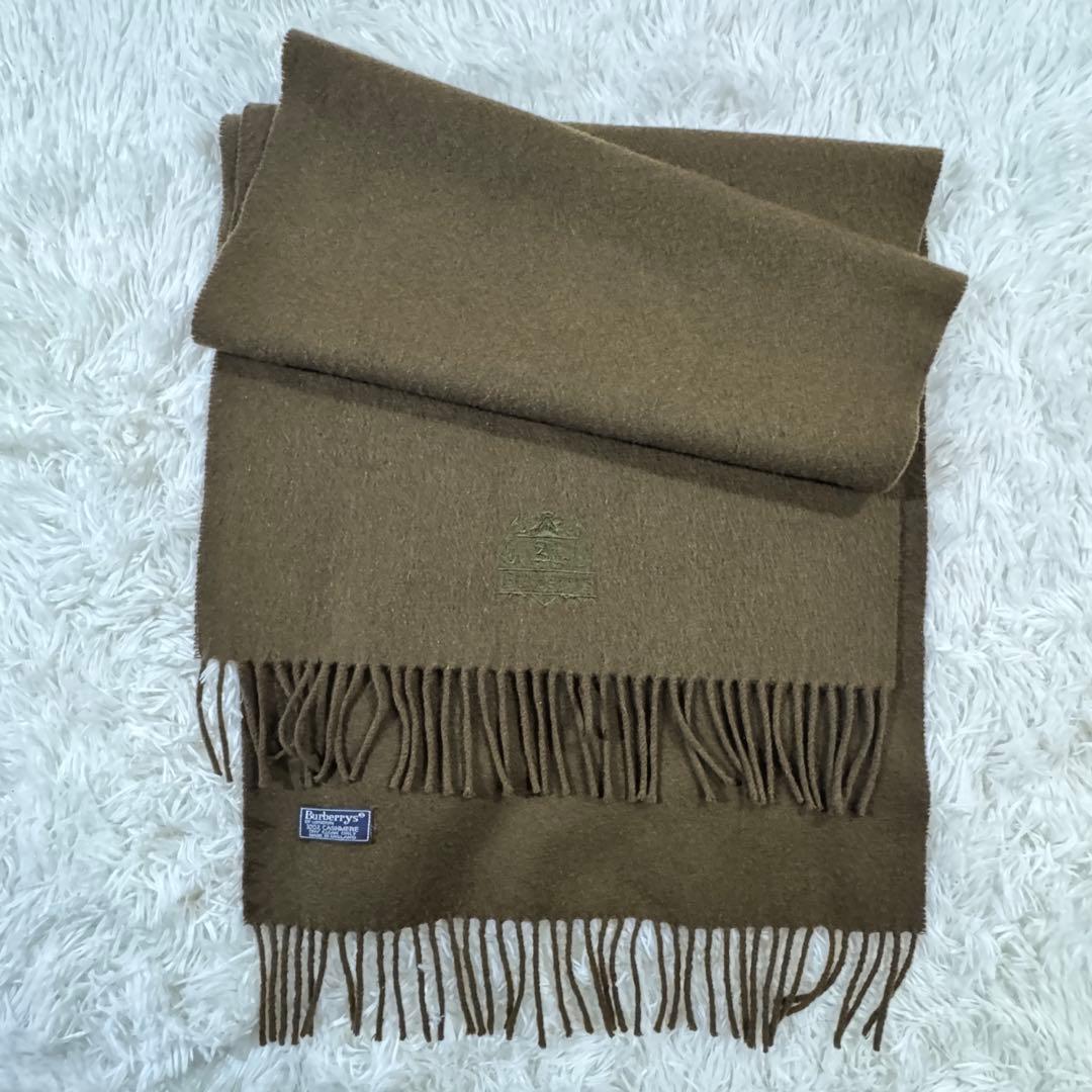 美品✨ カシミヤ100% ✨バーバリーズ オブ ロンドン マフラー ホースロゴ