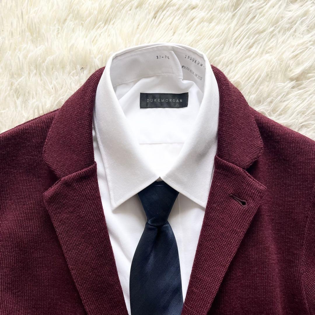 <美品>LARDINI ボルドー ウール ニット ジャケット サイズS相当